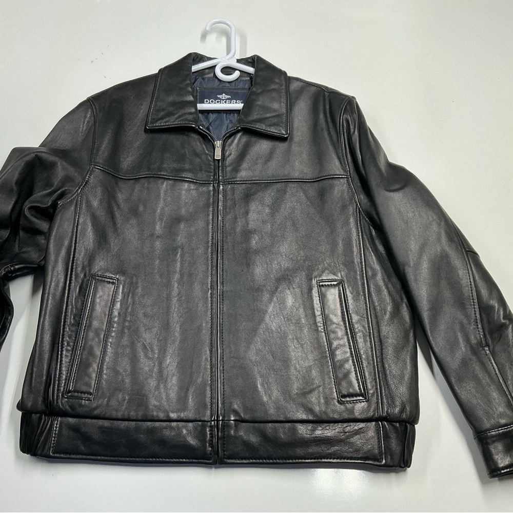 Dockers Black Leather Jacket
